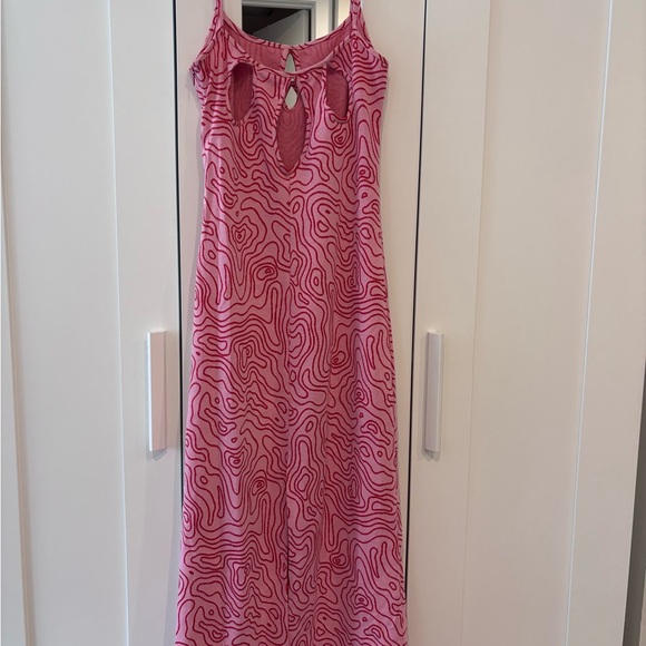 Pink Patterned Slip Dress - Picture 2 of 3